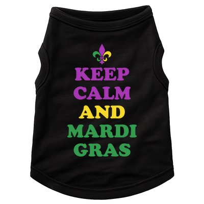 Keep Calm And Mardi Gras Festive Doggie Tank