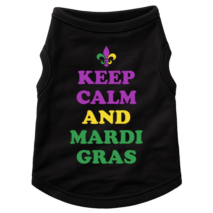 Keep Calm And Mardi Gras Festive Doggie Tank