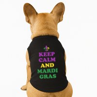 Keep Calm And Mardi Gras Festive Doggie Tank
