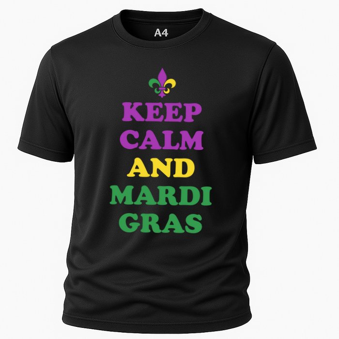 Keep Calm And Mardi Gras Festive Cooling Performance Crew T-Shirt