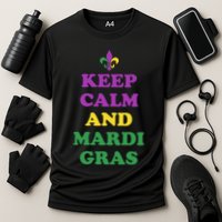 Keep Calm And Mardi Gras Festive Cooling Performance Crew T-Shirt