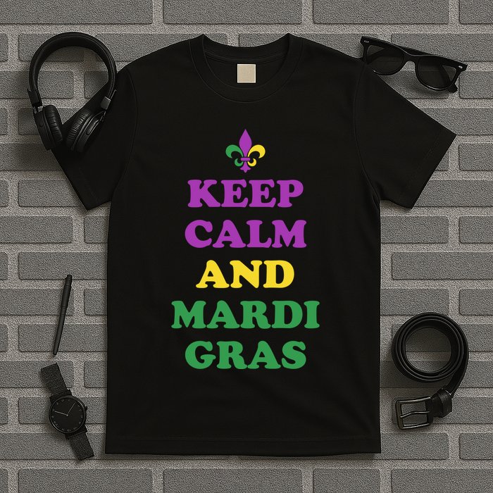 Keep Calm And Mardi Gras Festive T-Shirt