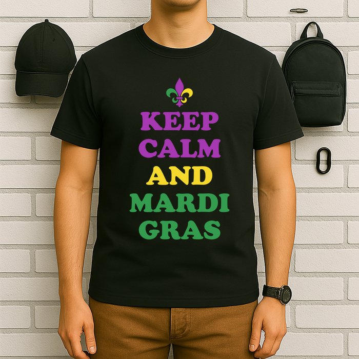 Keep Calm And Mardi Gras Festive T-Shirt