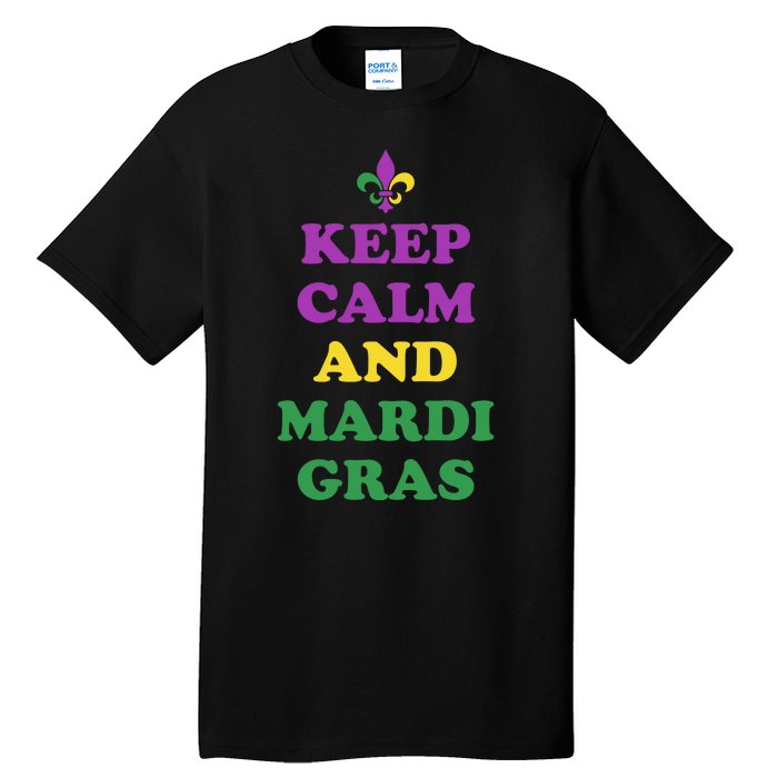 Keep Calm And Mardi Gras Festive Tall T-Shirt