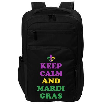 Keep Calm And Mardi Gras Festive Impact Tech Backpack