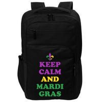 Keep Calm And Mardi Gras Festive Impact Tech Backpack