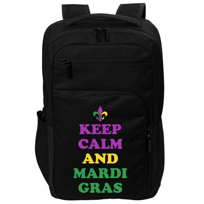 Keep Calm And Mardi Gras Festive Impact Tech Backpack