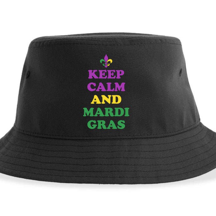 Keep Calm And Mardi Gras Festive Sustainable Bucket Hat