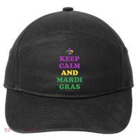 Keep Calm And Mardi Gras Festive 7-Panel Snapback Hat