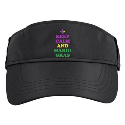 Keep Calm And Mardi Gras Festive Adult Drive Performance Visor