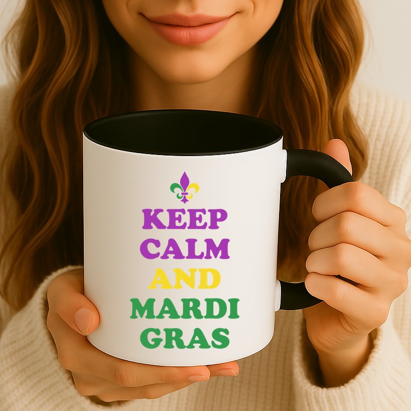 Keep Calm And Mardi Gras Festive Mug