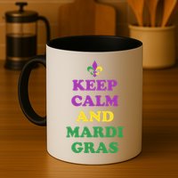 Keep Calm And Mardi Gras Festive Mug