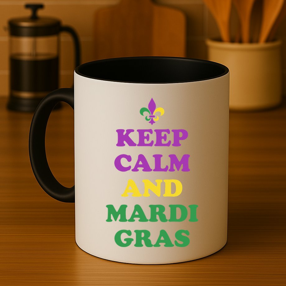 Keep Calm And Mardi Gras Festive Mug