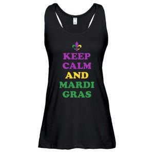 Keep Calm And Mardi Gras Festive Ladies Essential Flowy Tank