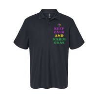 Keep Calm And Mardi Gras Festive Softstyle Adult Sport Polo