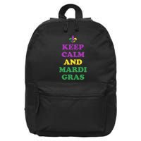 Keep Calm And Mardi Gras Festive 16 in Basic Backpack