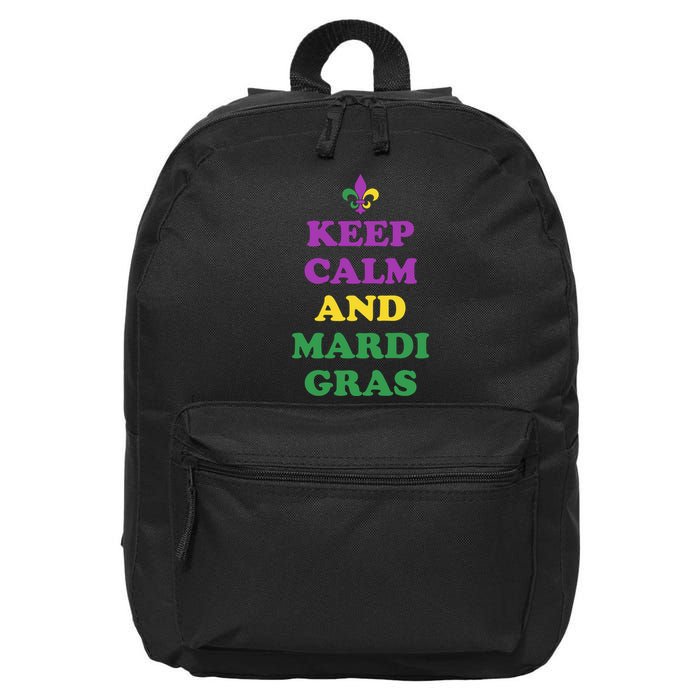 Keep Calm And Mardi Gras Festive 16 in Basic Backpack