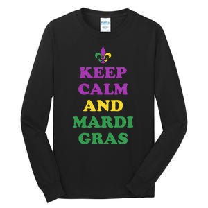 Keep Calm And Mardi Gras Festive Tall Long Sleeve T-Shirt