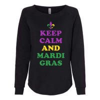 Keep Calm And Mardi Gras Festive Womens California Wash Sweatshirt