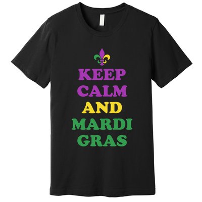 Keep Calm And Mardi Gras Festive Premium T-Shirt