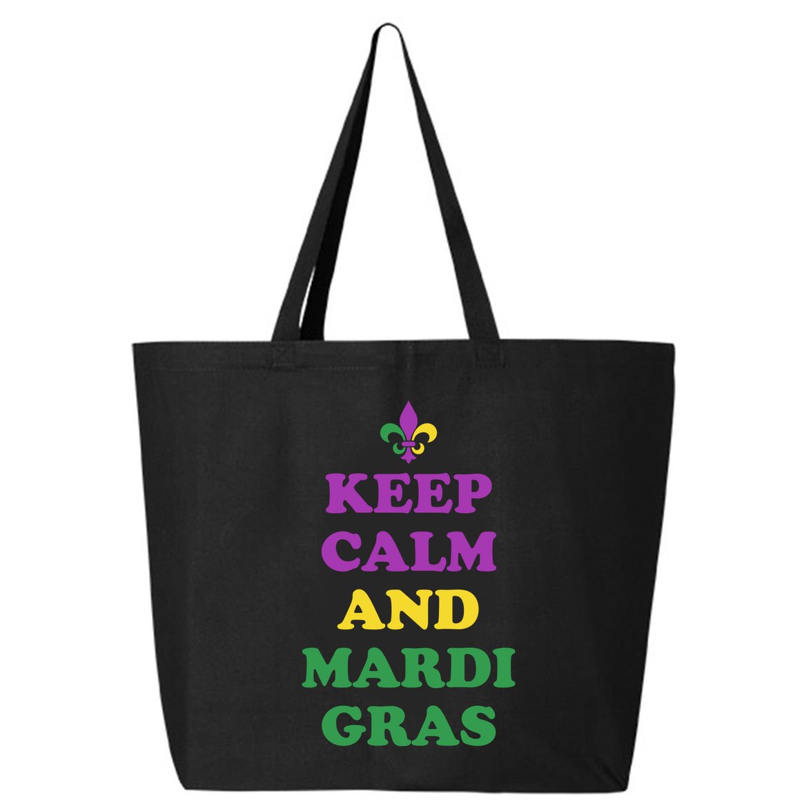 Keep Calm And Mardi Gras Festive 25L Jumbo Tote