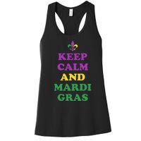 Keep Calm And Mardi Gras Festive Women's Racerback Tank