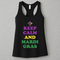 Keep Calm And Mardi Gras Festive Womens Tank Top