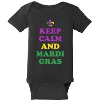 Keep Calm And Mardi Gras Festive Baby Bodysuit