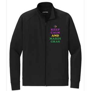 Keep Calm And Mardi Gras Festive Stretch Full-Zip Cadet Jacket