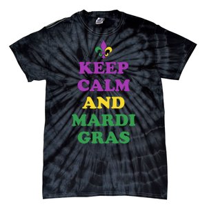 Keep Calm And Mardi Gras Festive Tie-Dye T-Shirt