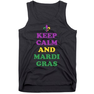 Keep Calm And Mardi Gras Festive Tank Top