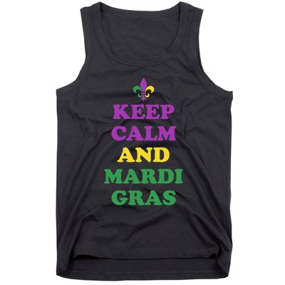 Keep Calm And Mardi Gras Festive Tank Top
