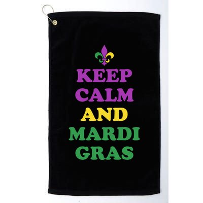 Keep Calm And Mardi Gras Festive Golf Towel