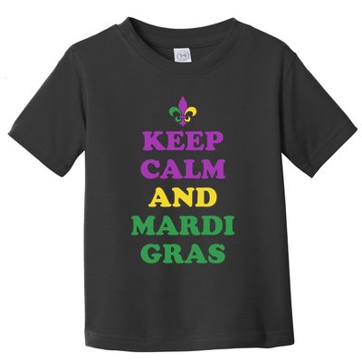 Keep Calm And Mardi Gras Festive Toddler T-Shirt