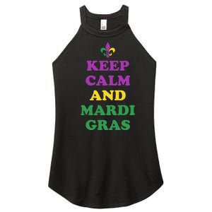 Keep Calm And Mardi Gras Festive Women's Perfect Tri Rocker Tank