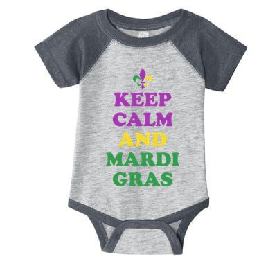 Keep Calm And Mardi Gras Festive Infant Baby Jersey Bodysuit