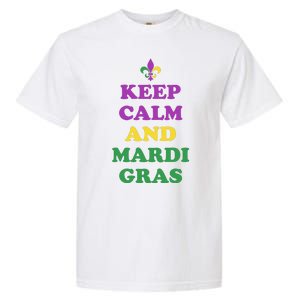 Keep Calm And Mardi Gras Festive Garment-Dyed Heavyweight T-Shirt