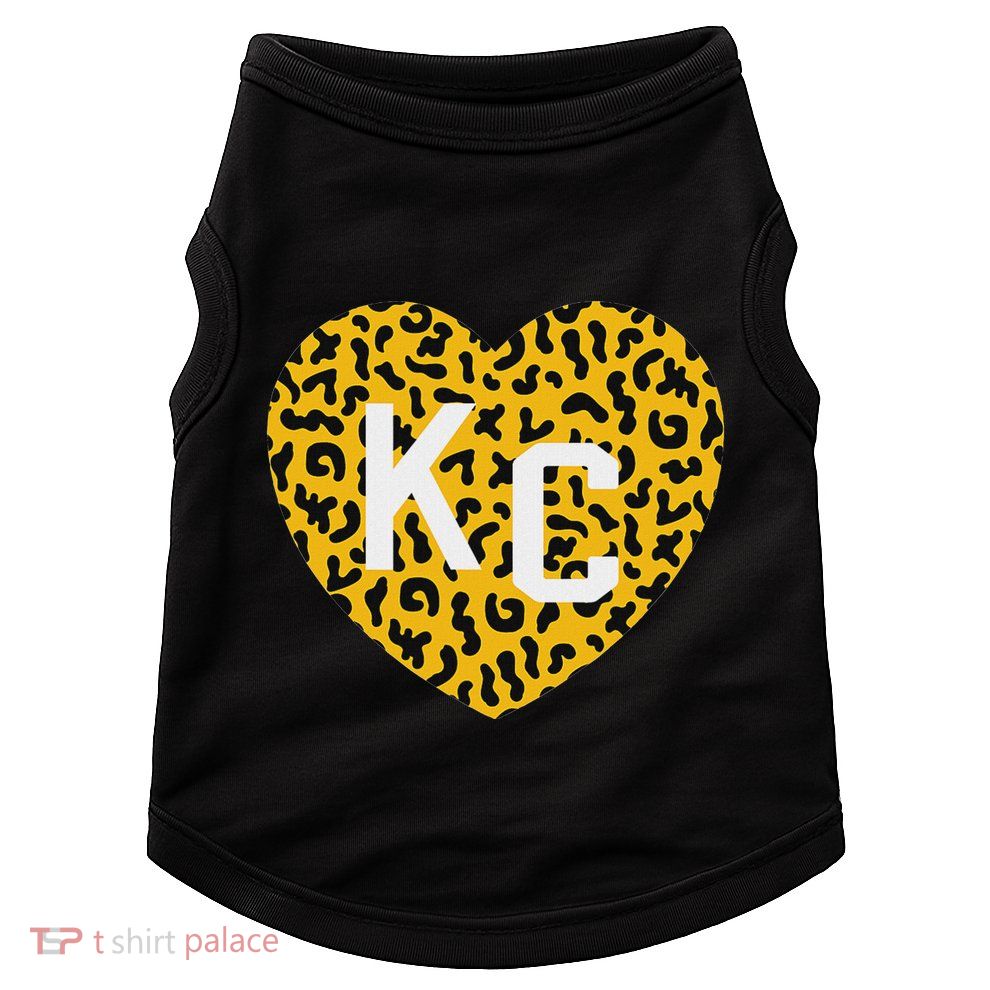 Kc Cheetah Animal Print Heart Kc Kansas City Cheetah Heart Doggie Tank
