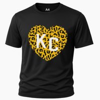 Kc Cheetah Animal Print Heart Kc Kansas City Cheetah Heart Cooling Performance Crew T-Shirt