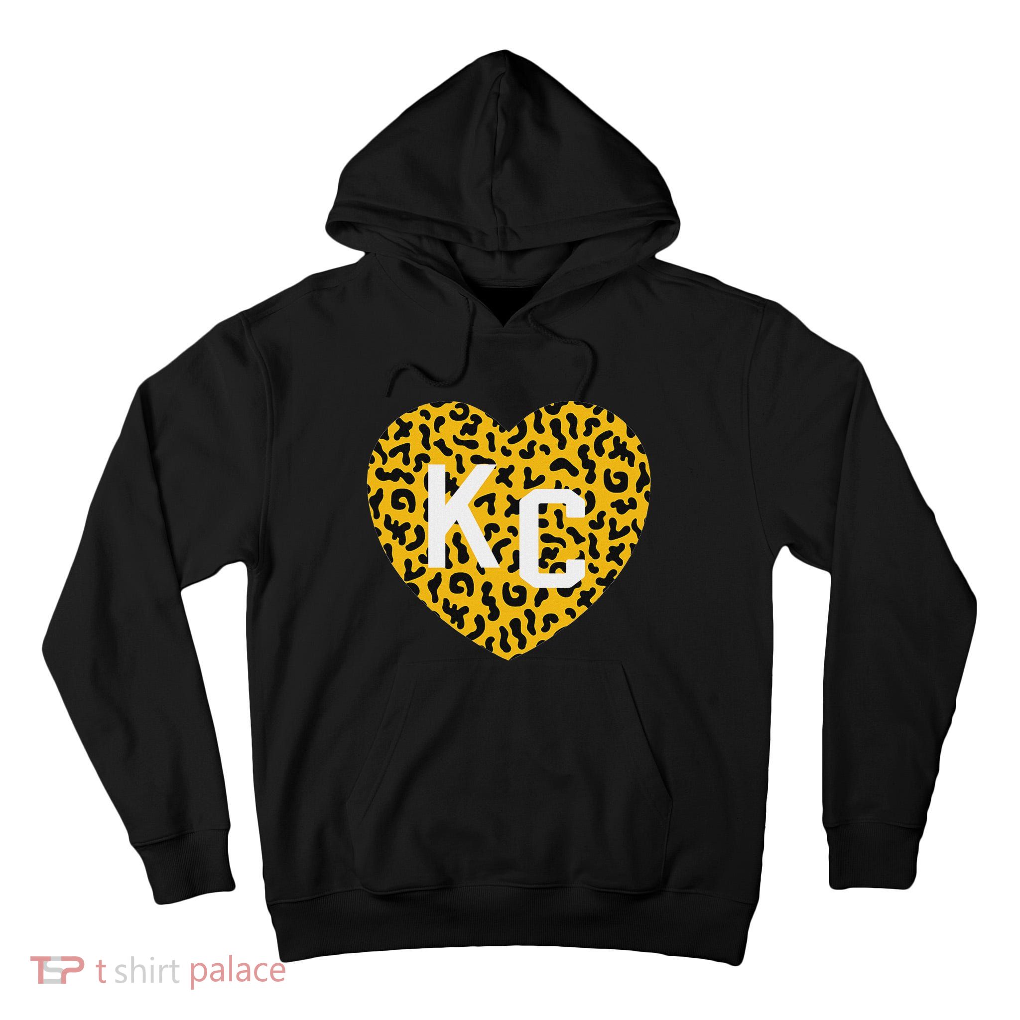 Kc Cheetah Animal Print Heart Kc Kansas City Cheetah Heart Tall Hoodie