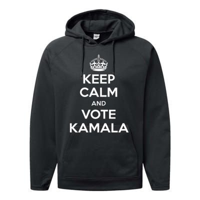 Keep Calm And Vote Kamala 2024 Pro Harris Walz 2024 Campaign Performance Fleece Hoodie