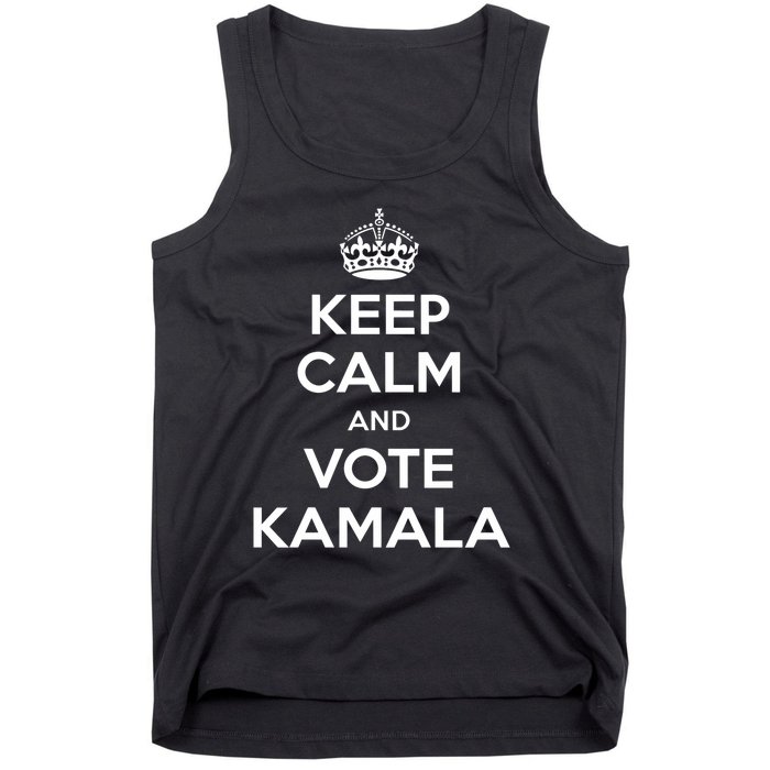 Keep Calm And Vote Kamala 2024 Pro Harris Walz 2024 Campaign Tank Top