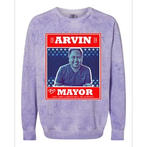 Kapu Coffee Arvin For Mayor Colorblast Crewneck Sweatshirt