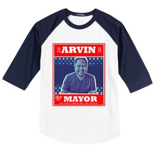 Kapu Coffee Arvin For Mayor Baseball Sleeve Shirt