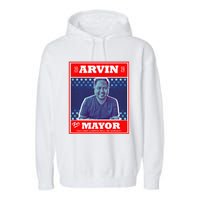 Kapu Coffee Arvin For Mayor Garment-Dyed Fleece Hoodie