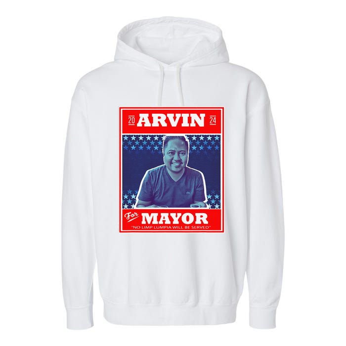 Kapu Coffee Arvin For Mayor Garment-Dyed Fleece Hoodie