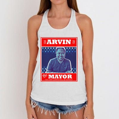 Kapu Coffee Arvin For Mayor Women's Knotted Racerback Tank