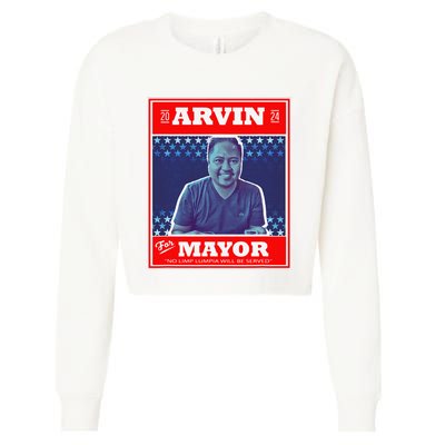 Kapu Coffee Arvin For Mayor Cropped Pullover Crew