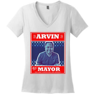 Kapu Coffee Arvin For Mayor Women's V-Neck T-Shirt