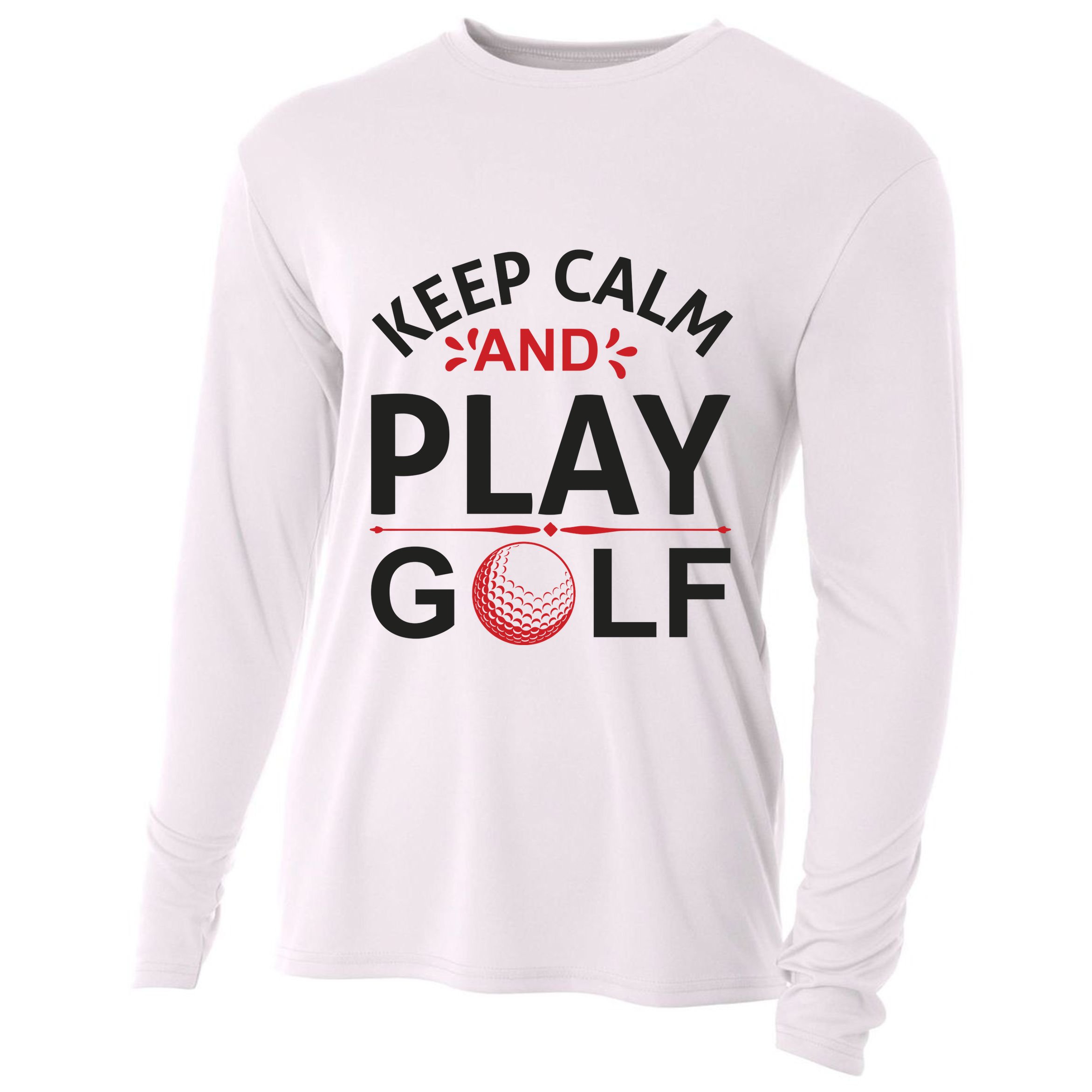 Keep Calm And Play Golf Cooling Performance Long Sleeve Crew